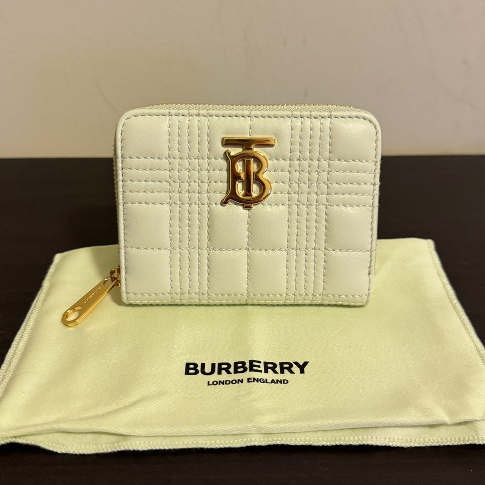 Burberry Quilted Leather Lola Wallet Green